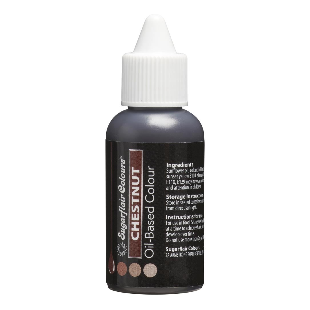 Sugarflair Colorant à l'huile - Châtaigne 30 ml
