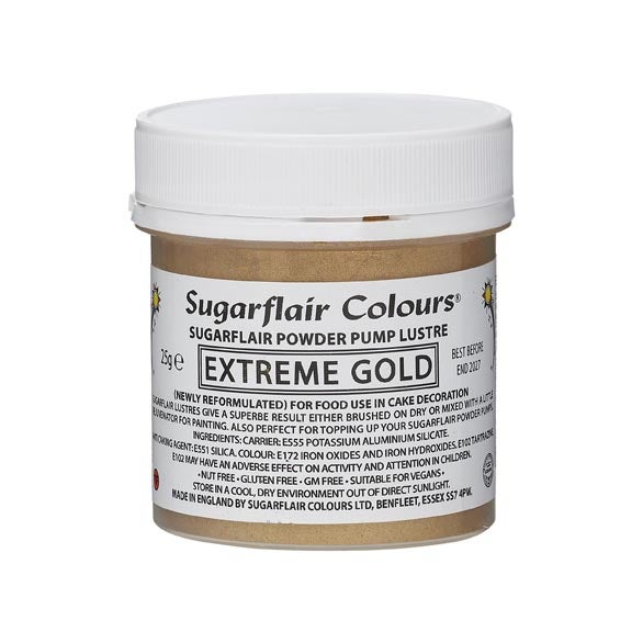 Sugarflair Recharge Spray -Finition en Or- 25g
