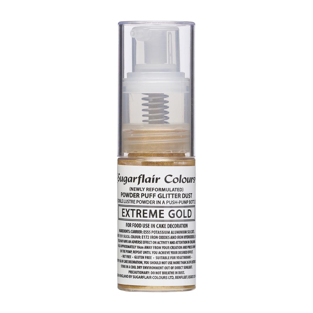 Sugarflair Poudre à Paillettes en Spray -Or Royal-