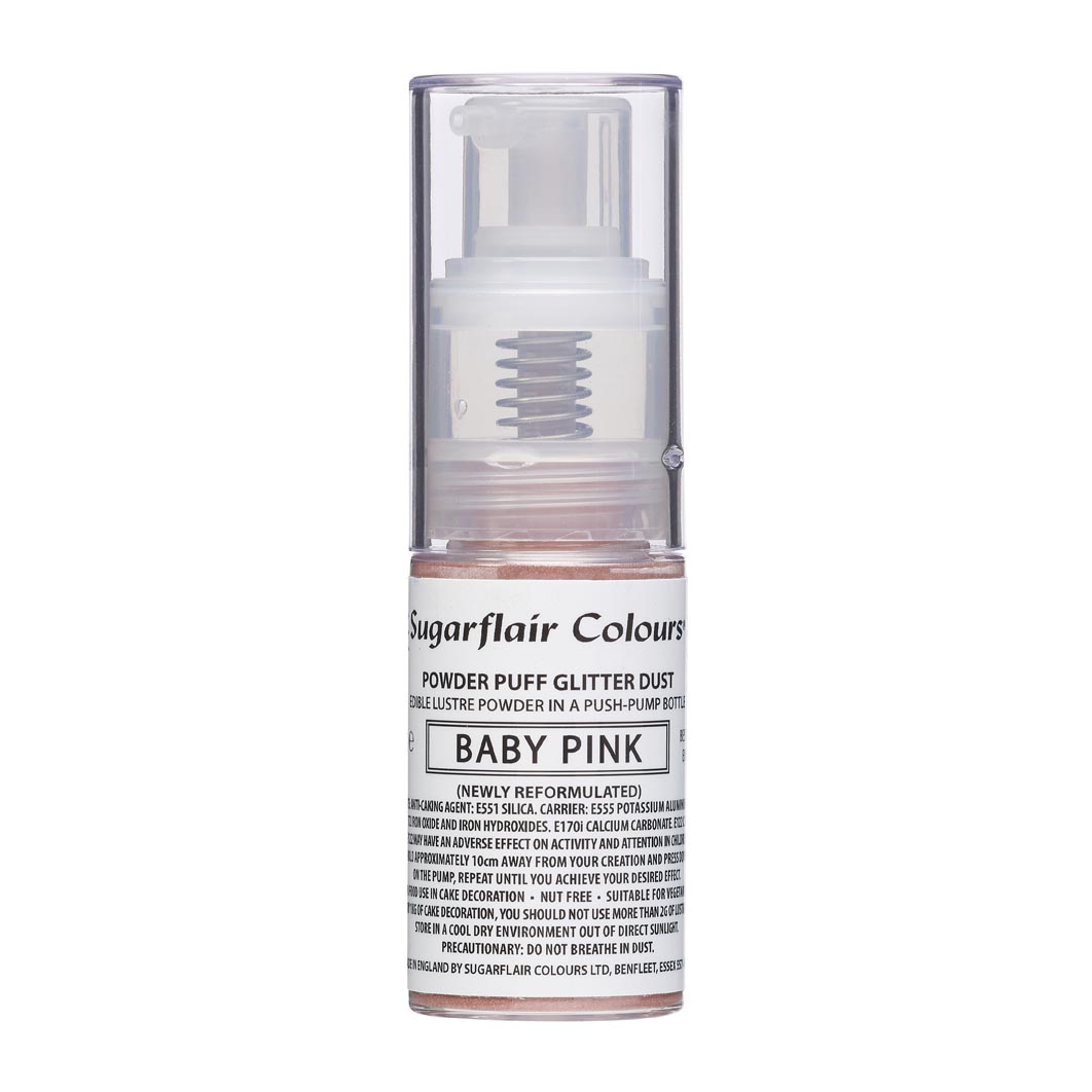 Sugarflair Poudre à Paillettes en Spray -Baby Pink-