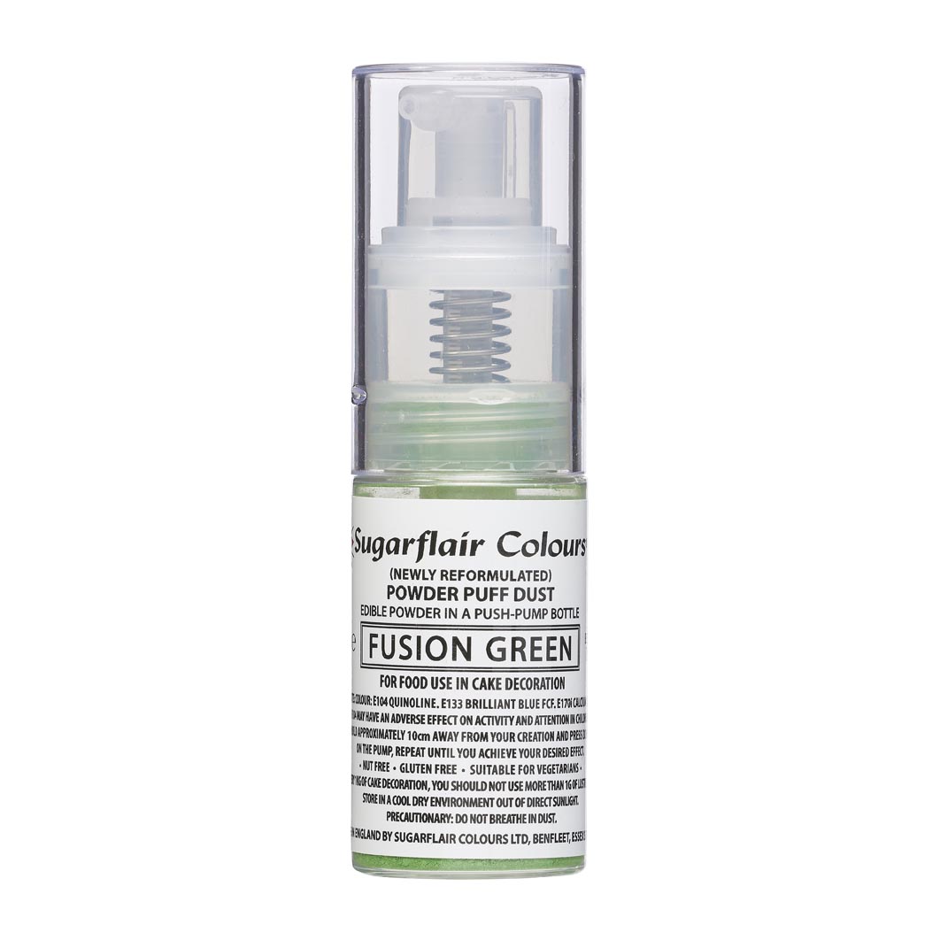 Sugarflair Pompe Spray Poudre Puff Dust -Vert fusion10g