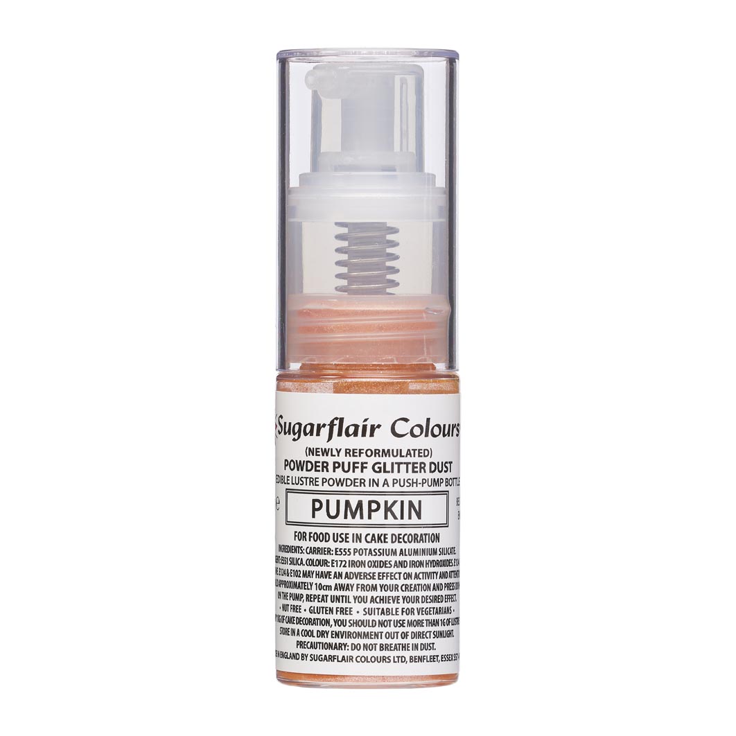 Sugarflair Poudre à Paillettes en Spray -Citrouille-