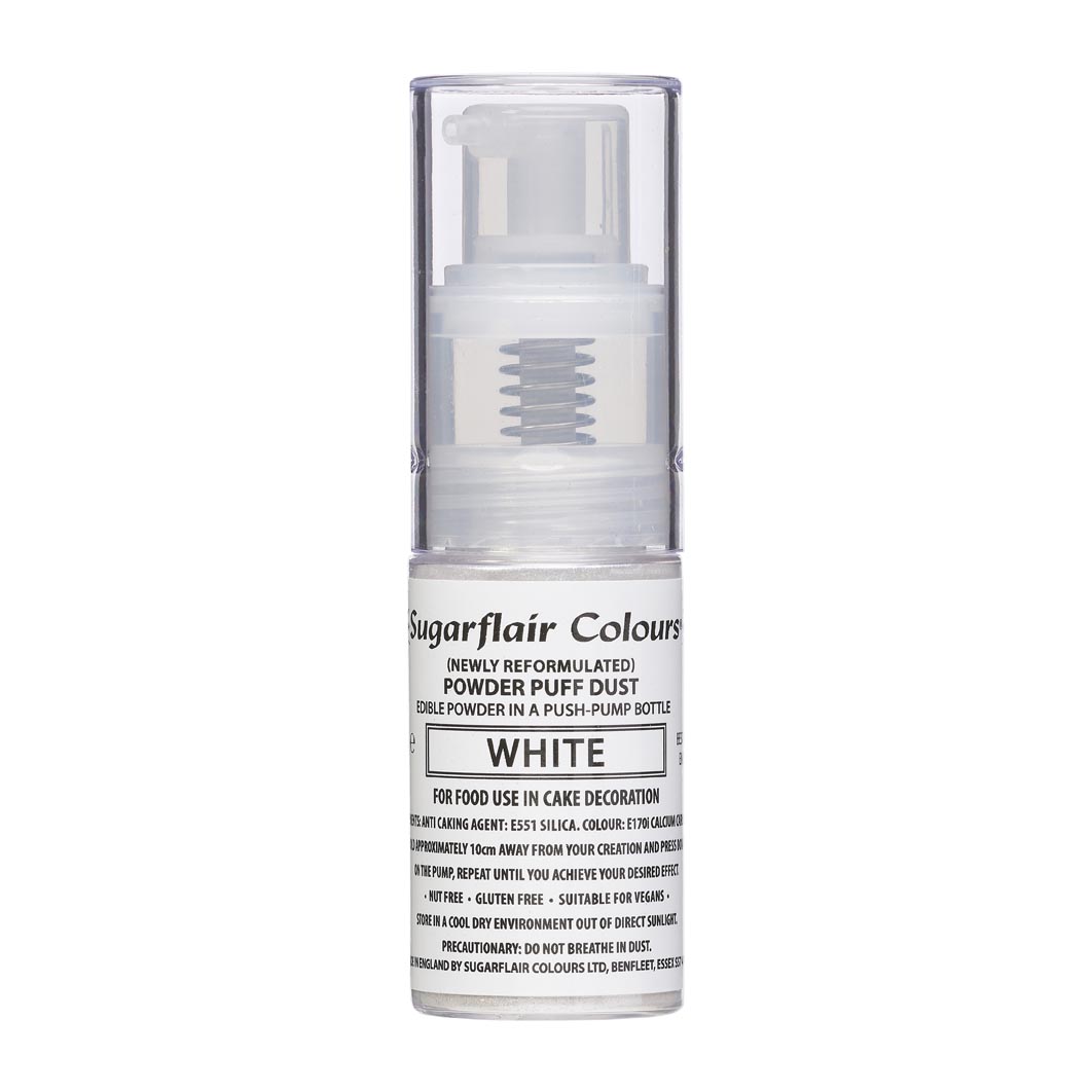 Sugarflair Pompe Spray Poudre Puff Dust -Blanc-