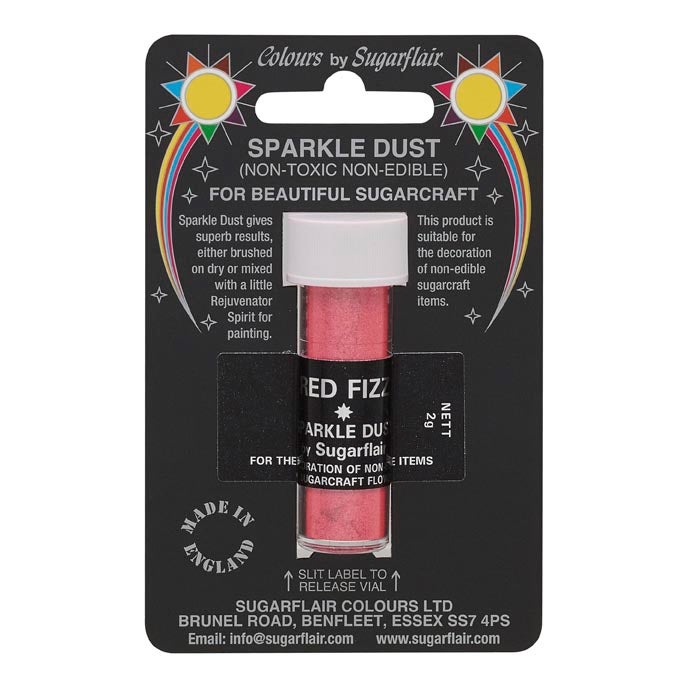 Sugarflair Poudre Étincelante - Red Fiz 2g