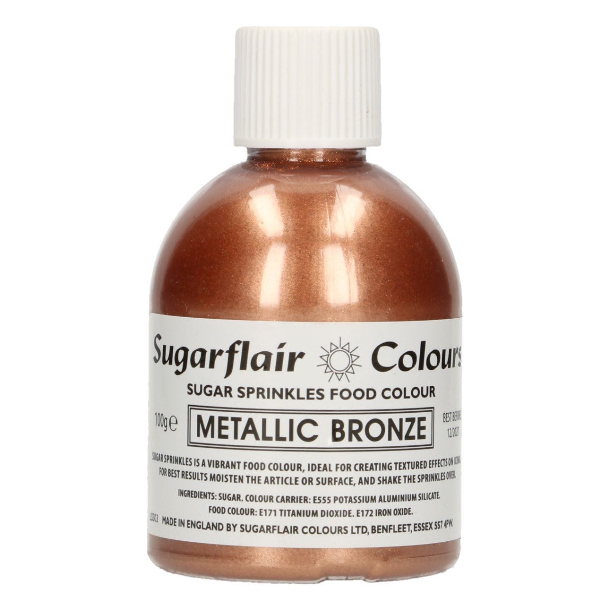Sugarflair Confettis en Sucre - Metallic Bronze - 100g
