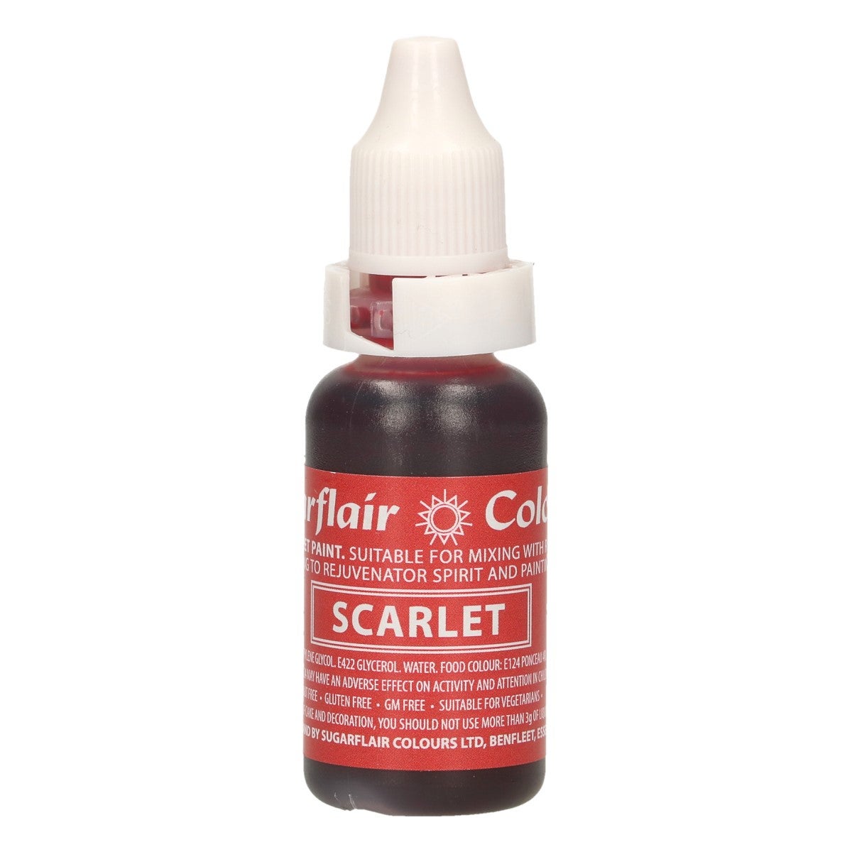 Sugarflair Edible Droplet Paint -Scarlet- 14ml