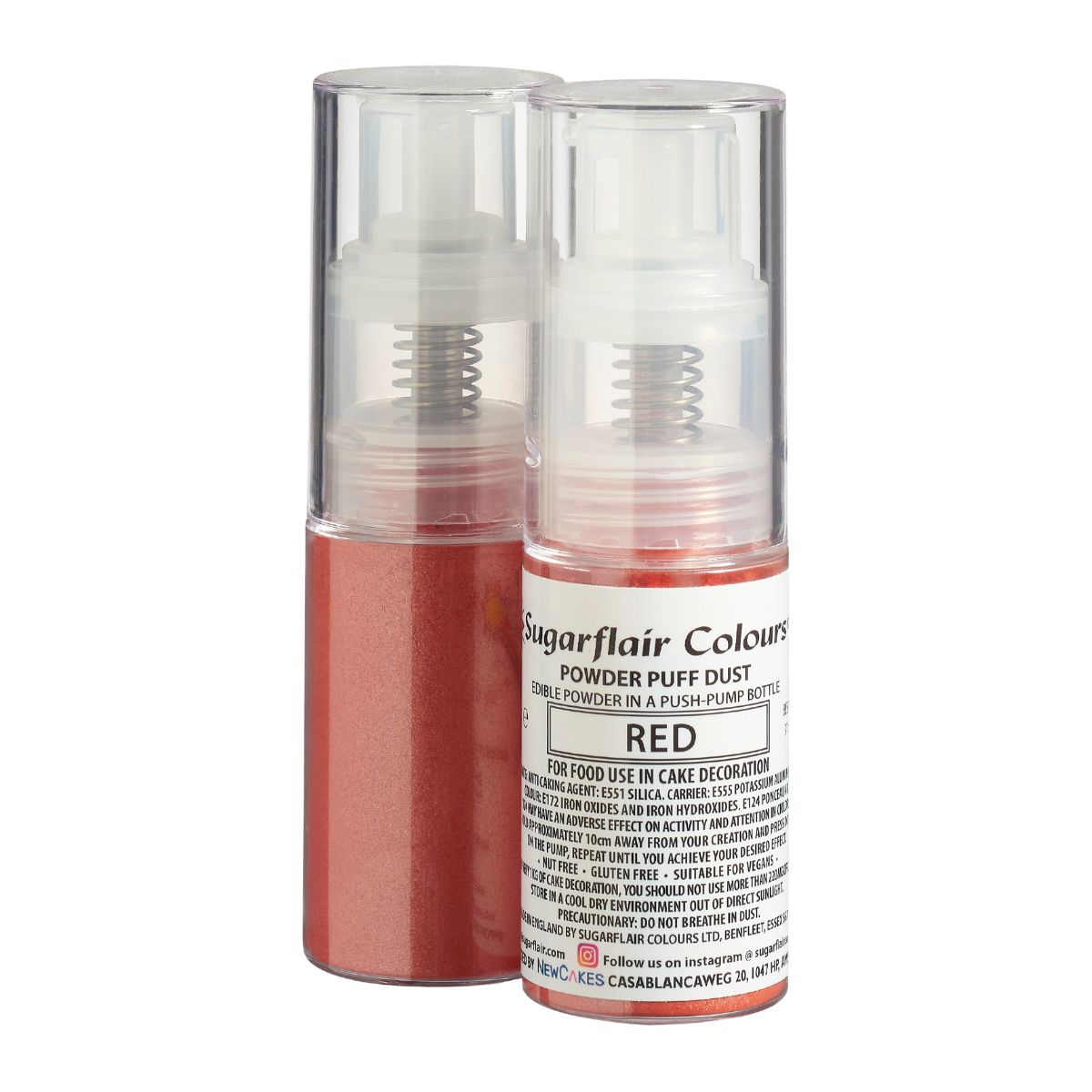 Sugarflair Pompe Spray Poudre Puff Dust -Rouge-