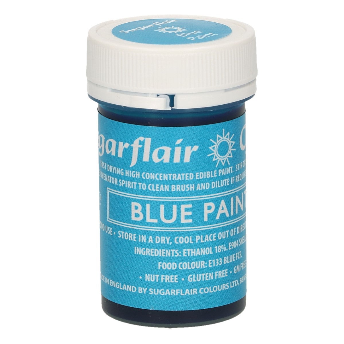 Sugarflair Peinture Mate Alimentaire Bleu 20g