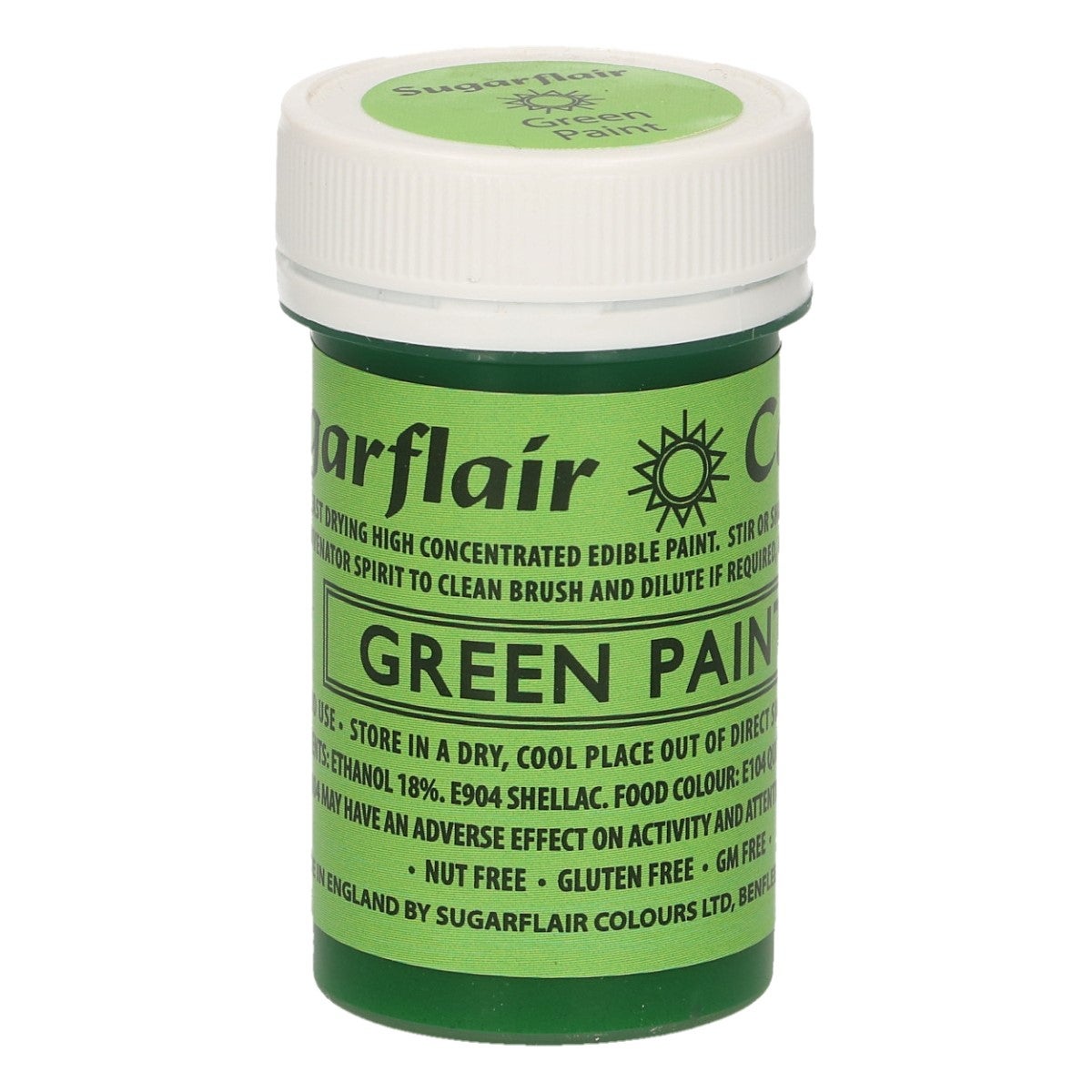 Sugarflair Peinture Mate Alimentaire Vert 20g