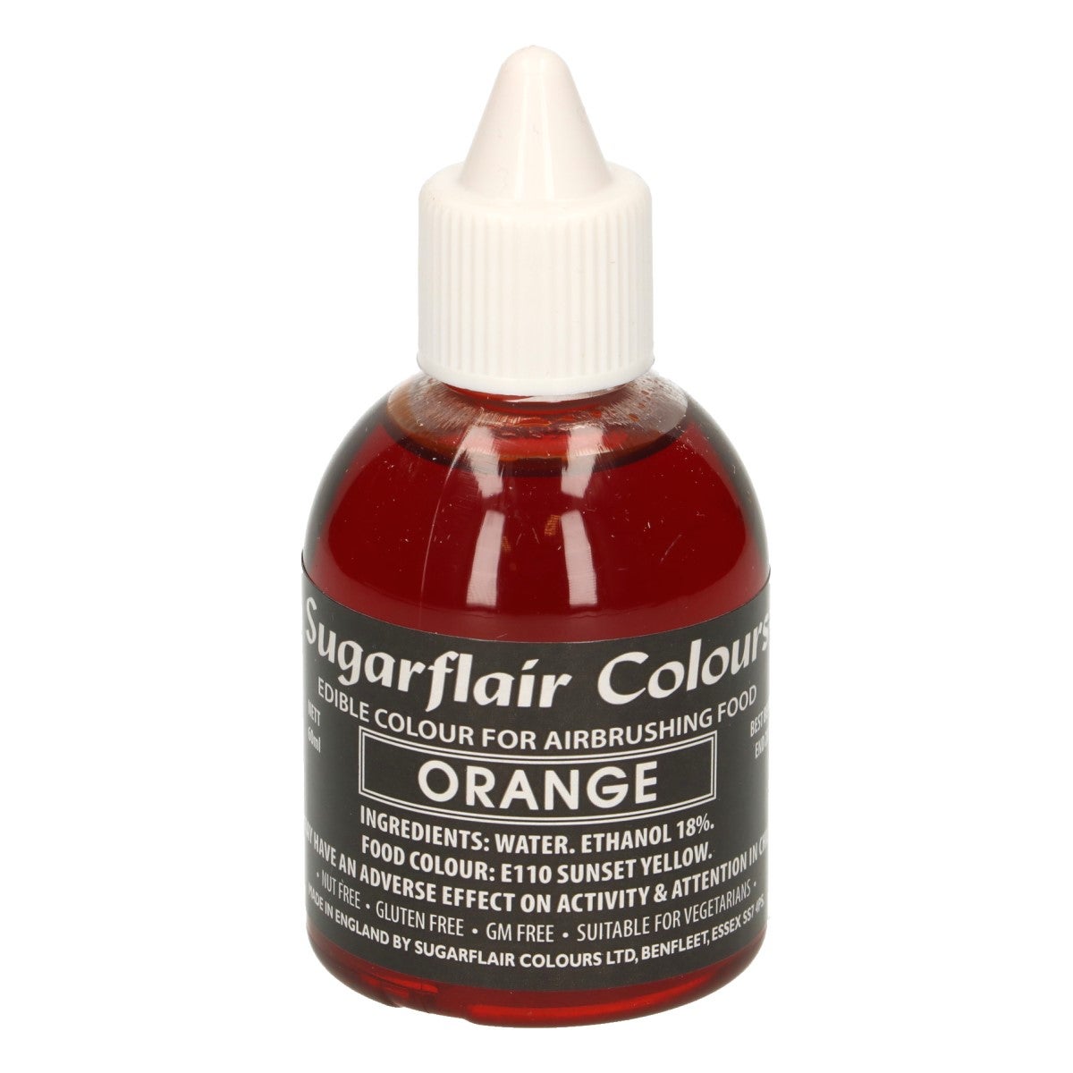 Sugarflair Colorant Aérographe Orange 60ml