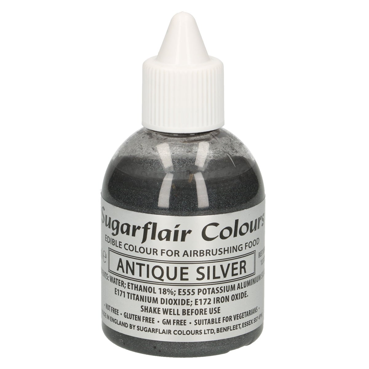Sugarflair Airbrush Colouring - Antique Silver - 60ml