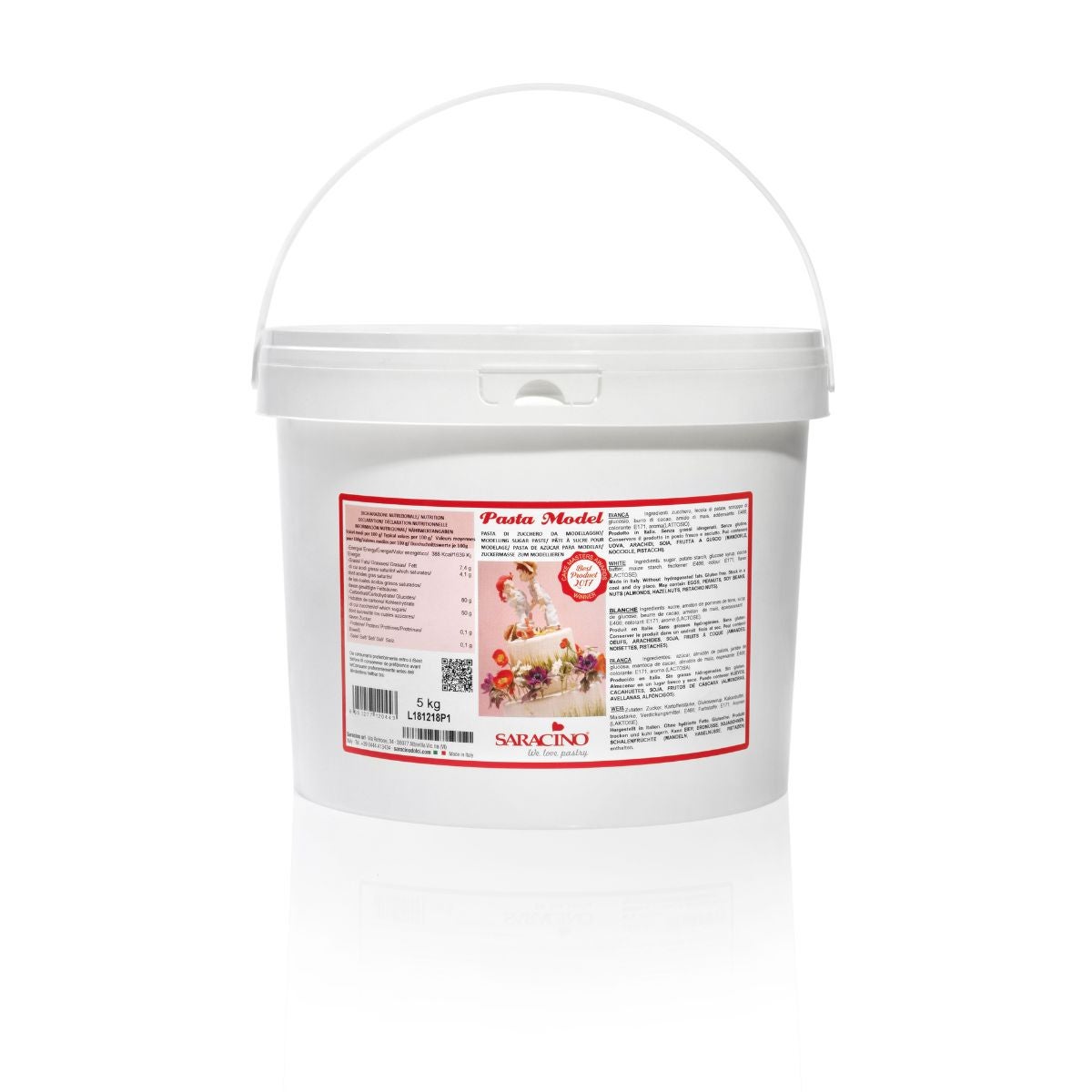 Saracino Pâte de modelage - Blanc 5 kg
