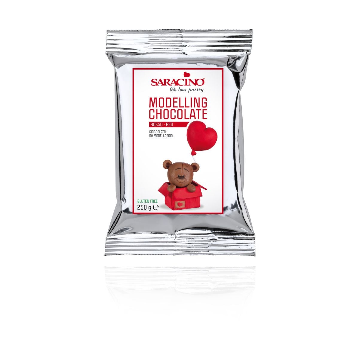 Saracino Chocolat à modeler - Rouge 250g