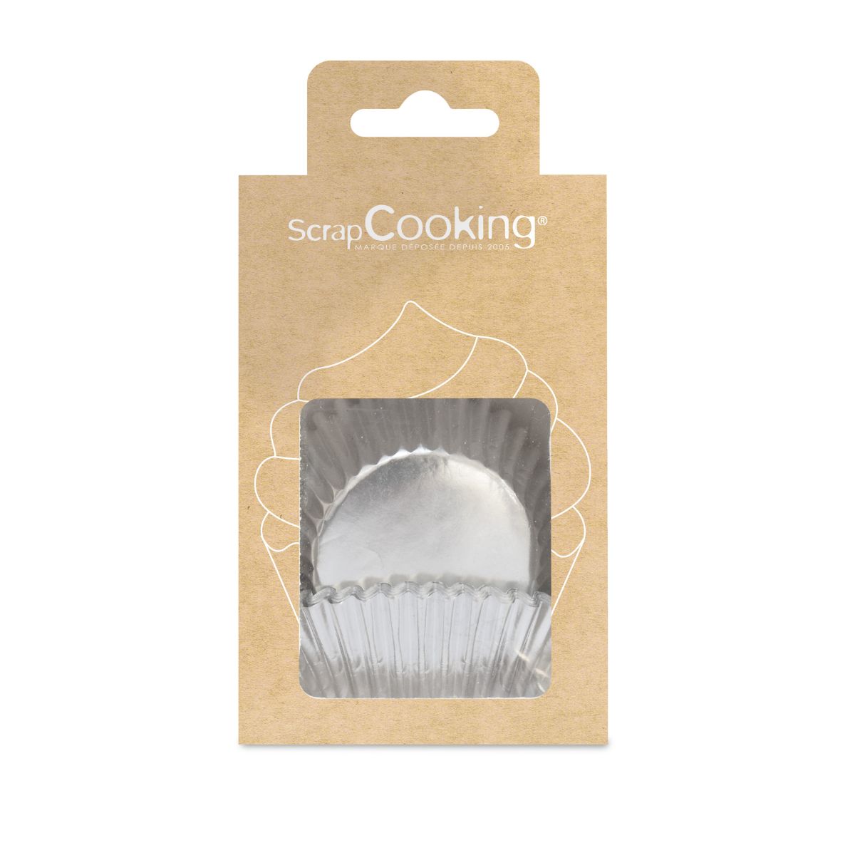 Scrapcooking Caissettes à Cupcake - Argent pk/48