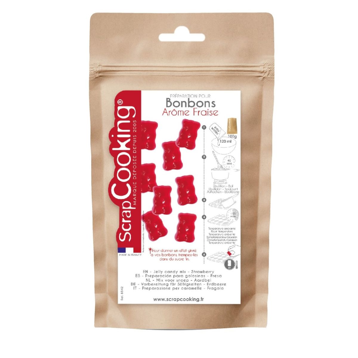Scrapcooking Mélange pour Bonbons à la Gelée 100g - Fraise