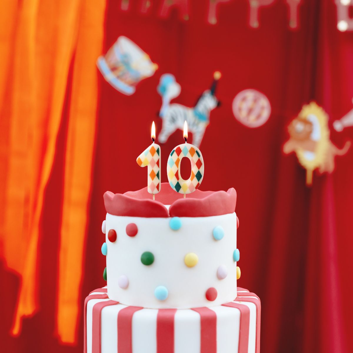 PartyDeco Bougie Chiffre 0 Losange 5,5 cm