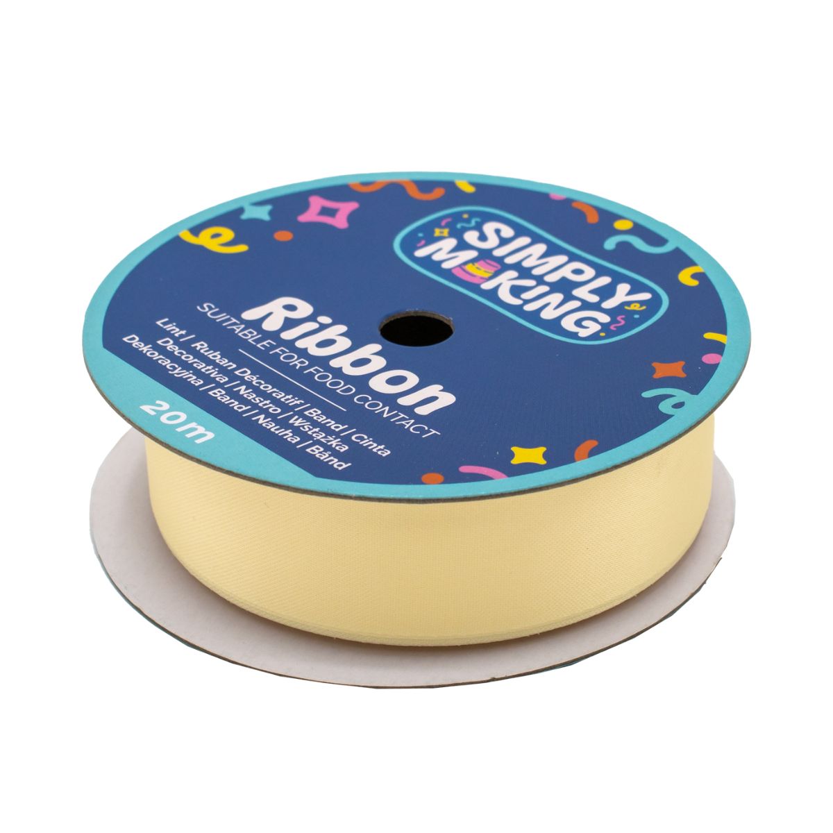 Simply Making Ruban à Gâteau Champagne 24 mm x 20 m