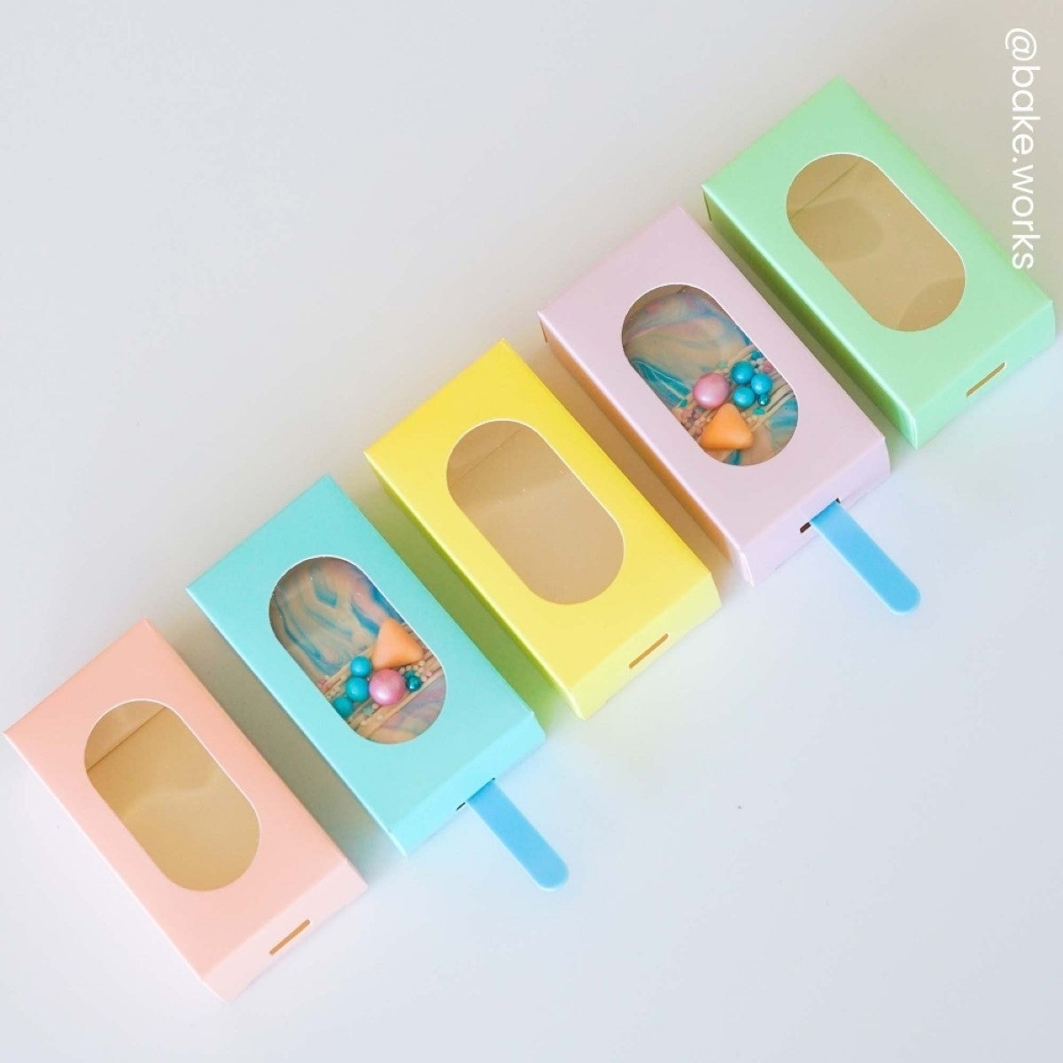 Simply Making Cakesicle Box pk/10 - Pêche pastel