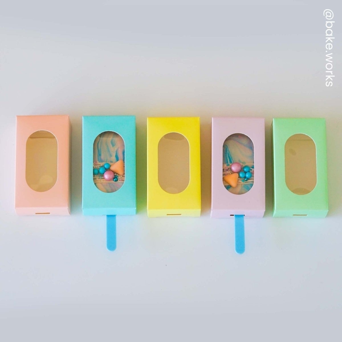 Simply Making Cakesicle Box pk/10 - Pêche pastel