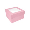Simply Making Boîte à Gâteau Fenêtre Rose Clair 20 x 20 x 15 cm