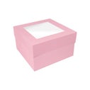 Simply Making Boîte à Gâteau Fenêtre Rose Clair 25 x 25 x 15 cm