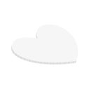 Simply Making Matt Masonite Board Cœur Blanc 25 cm