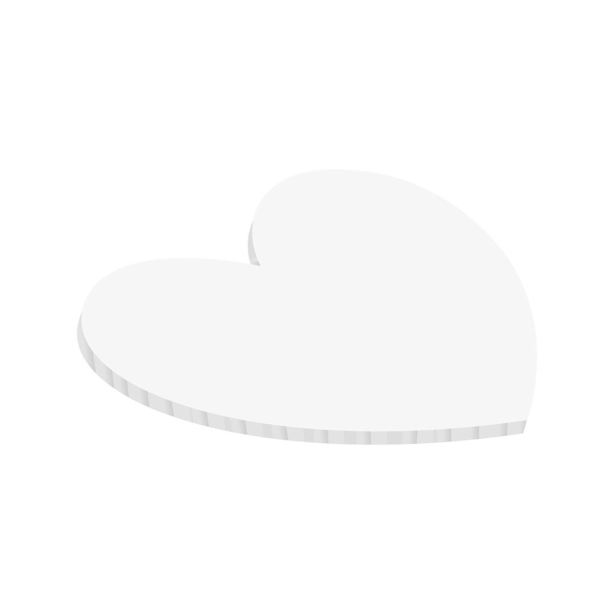 Simply Making Matt Masonite Board Cœur Blanc 25 cm