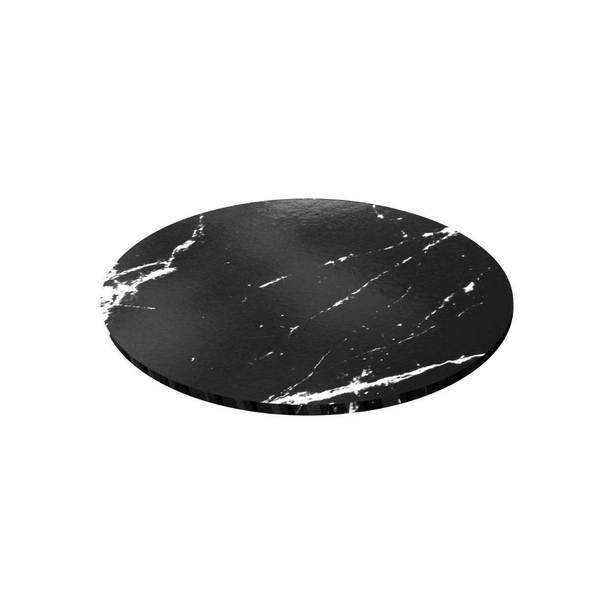 Simply Making Matt Masonite Board Rond Marbre Noir 25 cm