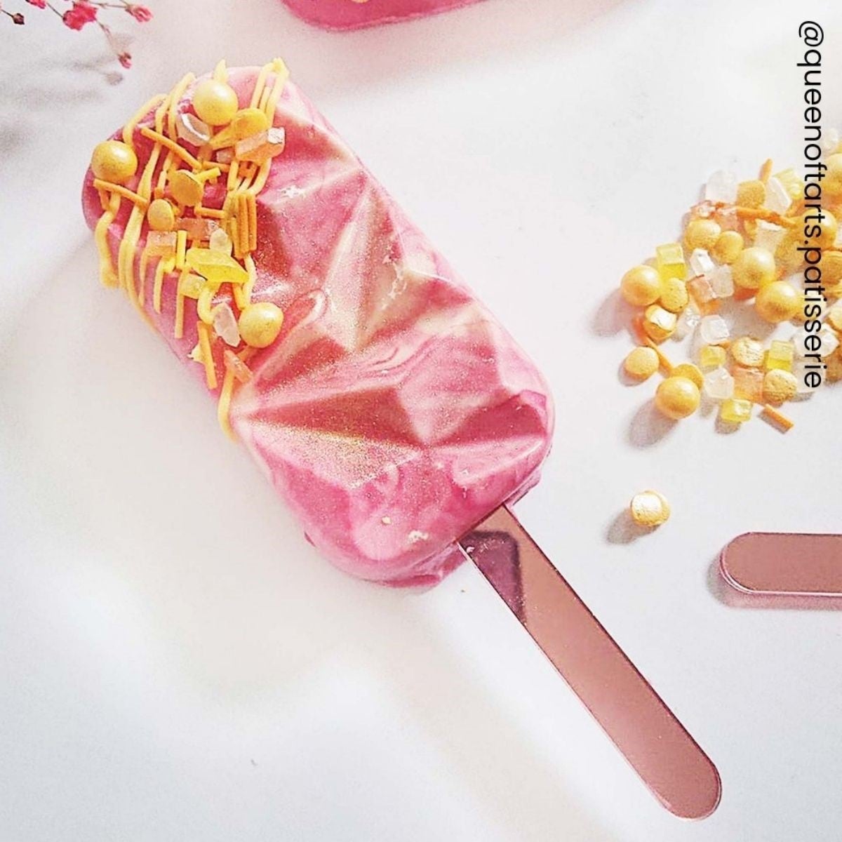 Simply Making Cakesicle Sticks pk/10 - Or Rose Miroité - 113mm