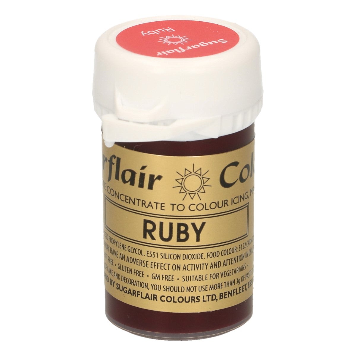 Sugarflair Colorant en Pâte RUBIS, 25g