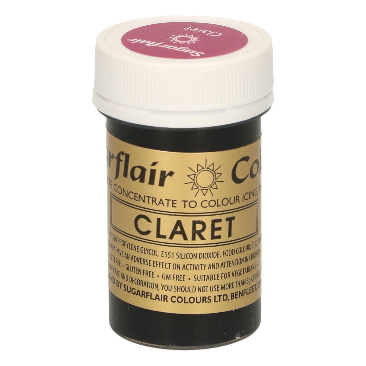 Sugarflair Colorant en Pâte BORDEAUX, 25g