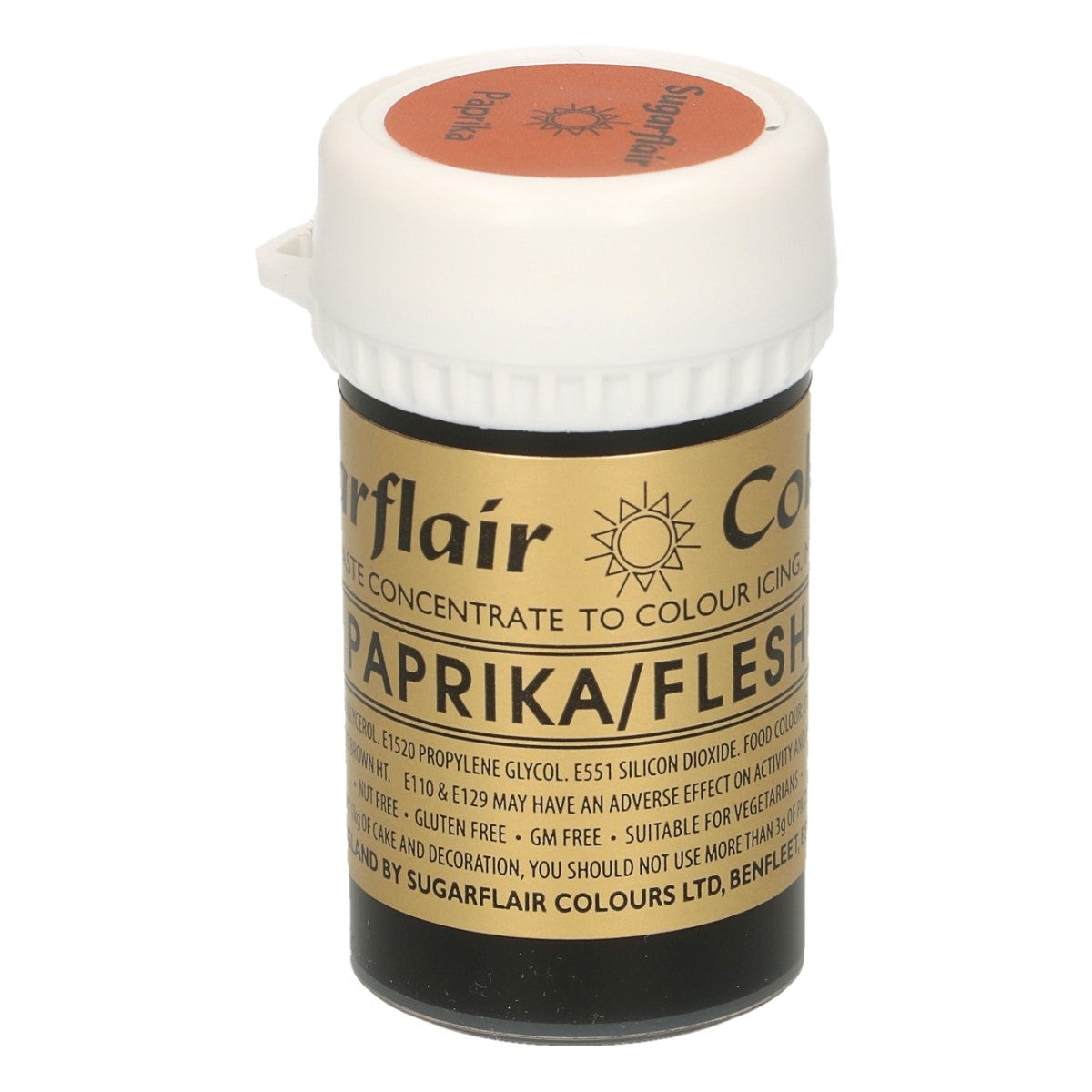 Sugarflair Colorant en Pâte PAPRIKA /COULEUR CHAIR, 25g