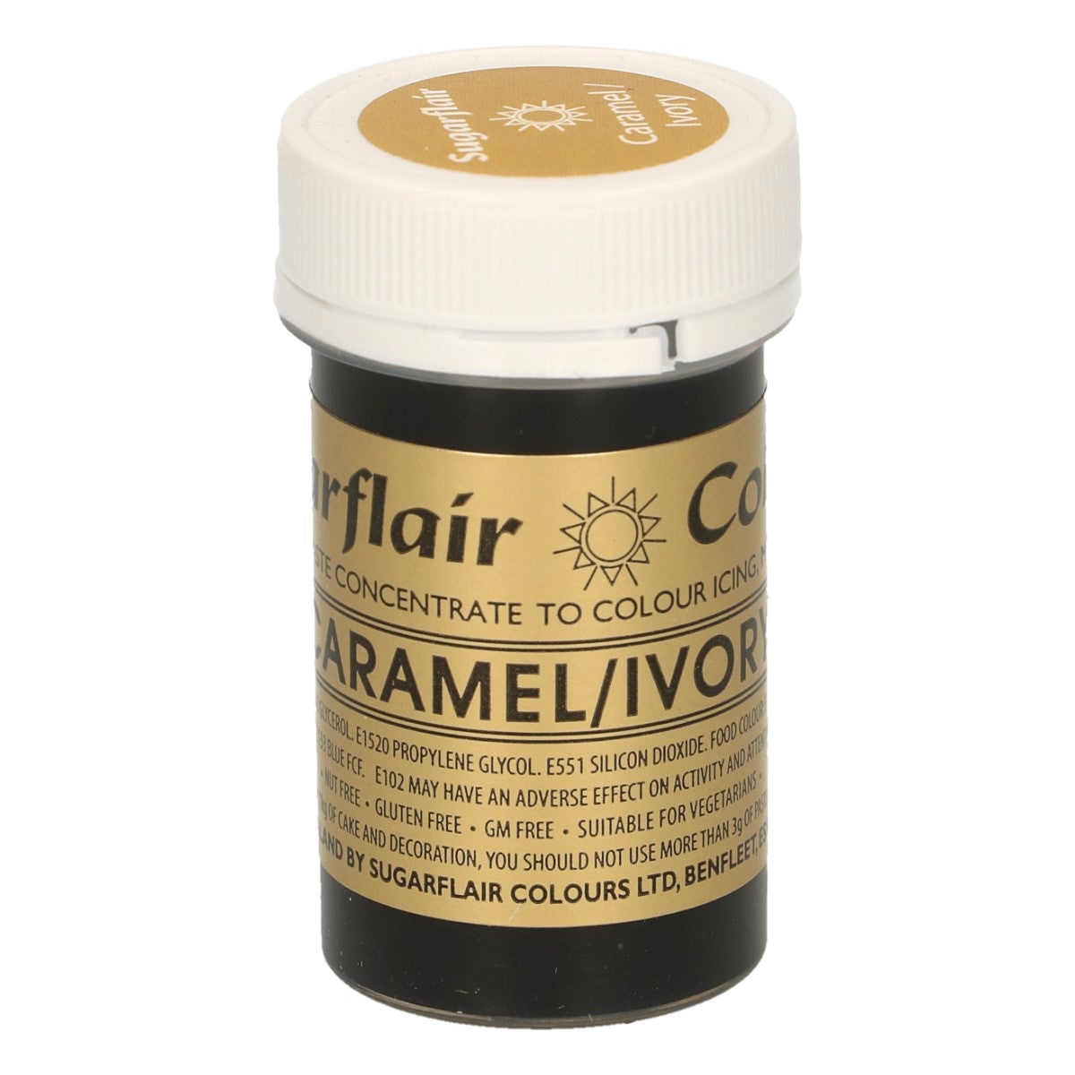 Sugarflair Colorant en Pâte CARAMEL/IVOIRE, 25g