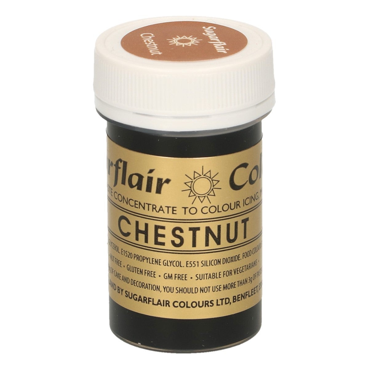 Sugarflair Colorant en Pâte CHATAÎGNE, 25g