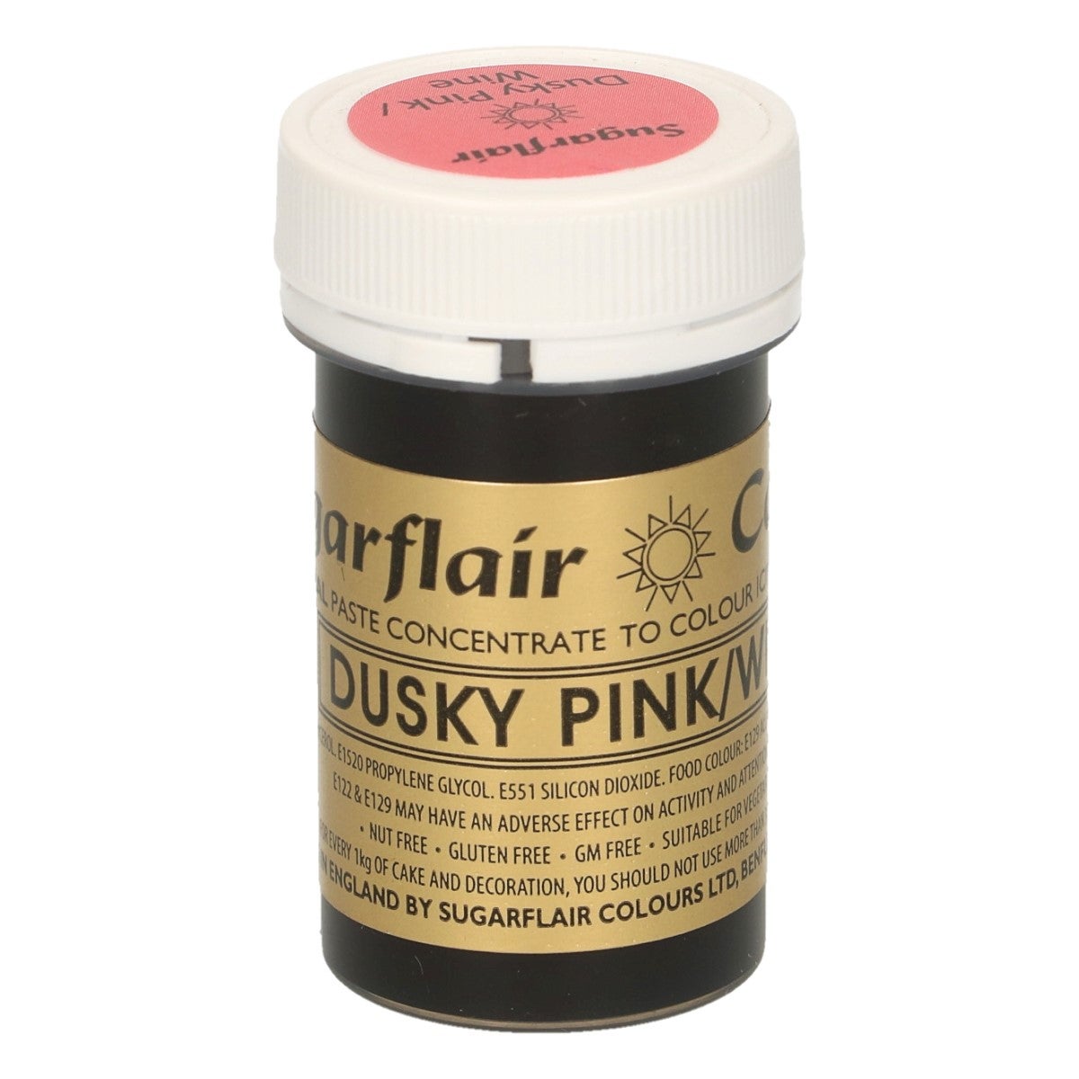 Sugarflair Colorant en Pâte ROSE SOMBRE/VIN, 25g