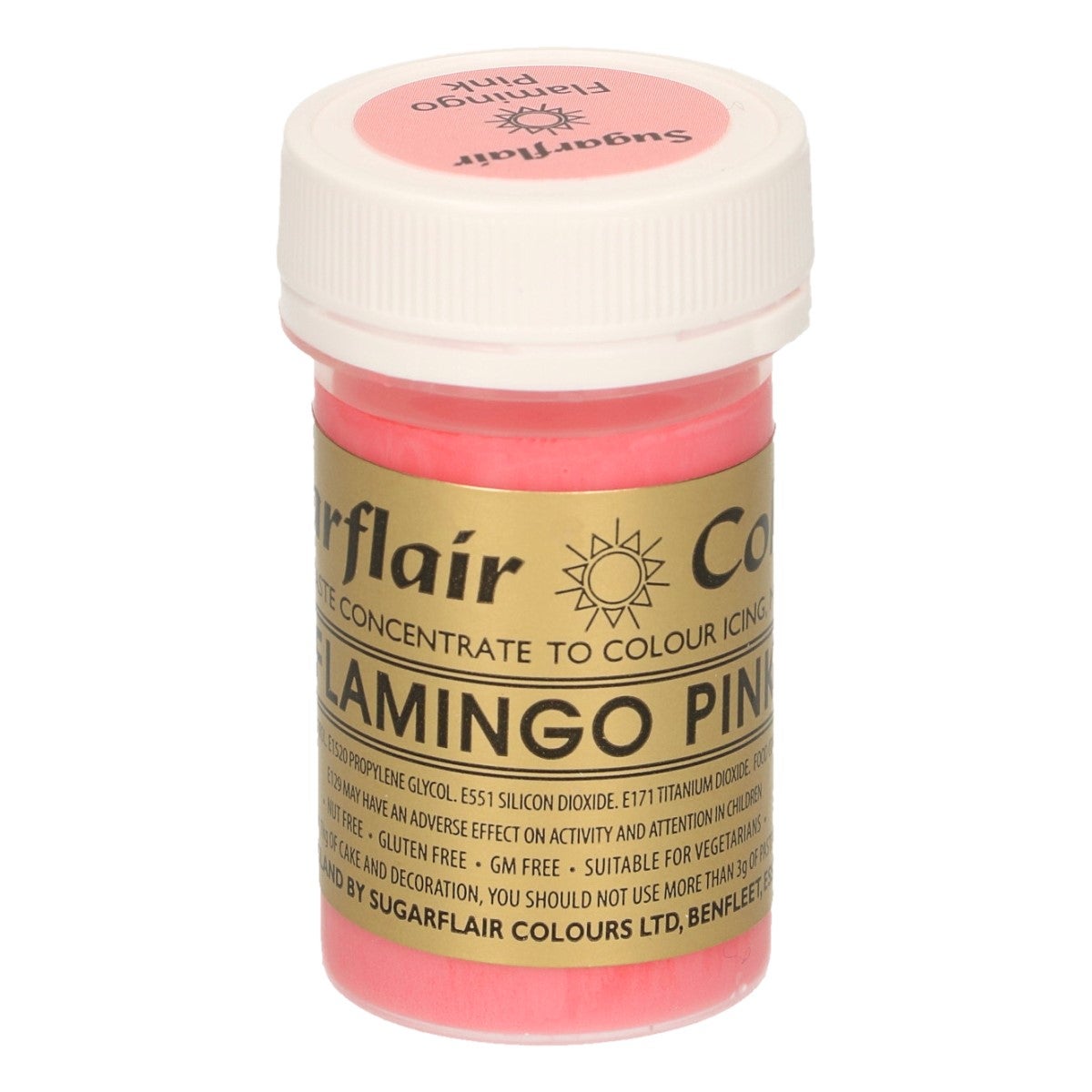 Sugarflair Pâte alimentaire colorée FLAMANT ROSE, 25g