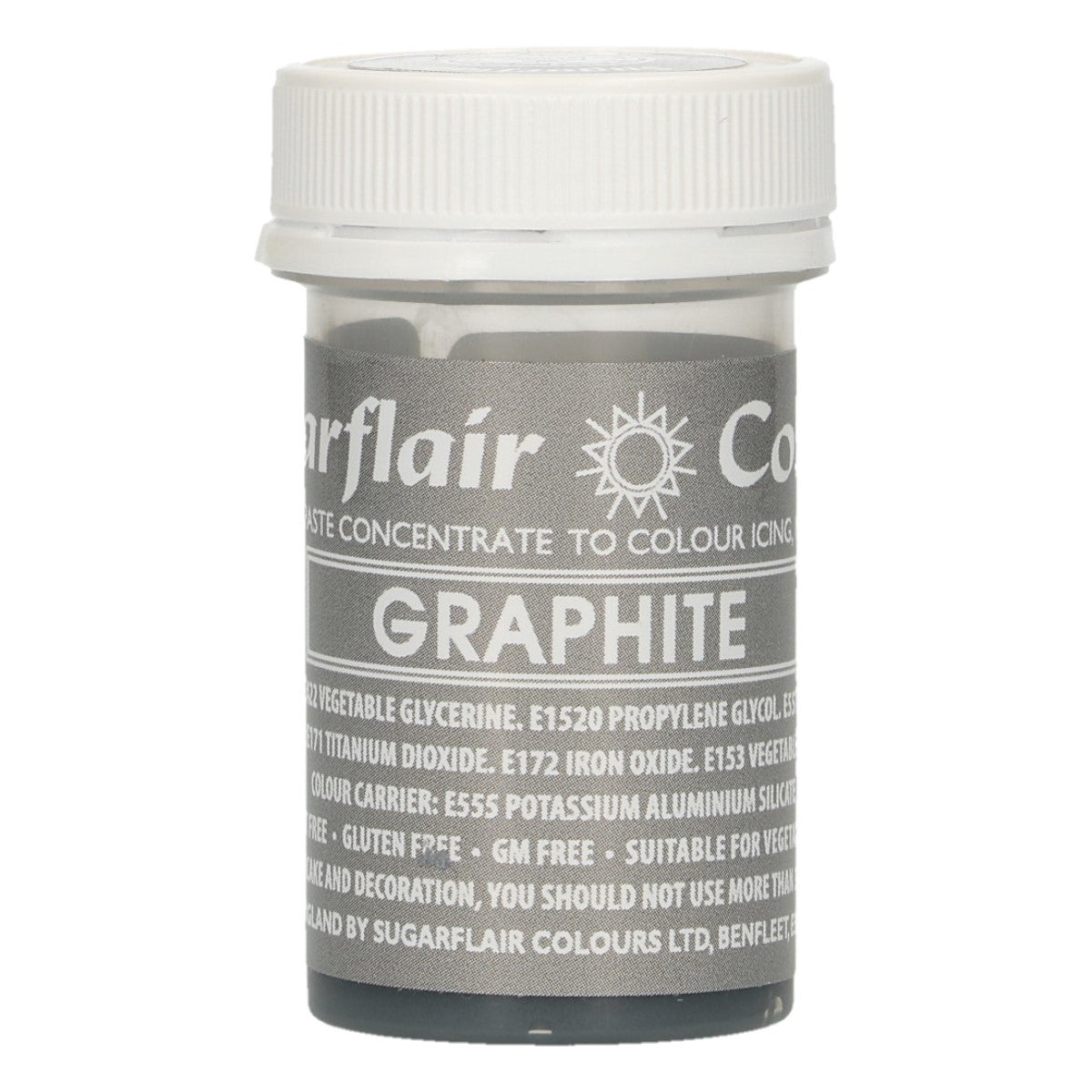 Sugarflair Pâte Colorante GRAPHITE - 25g