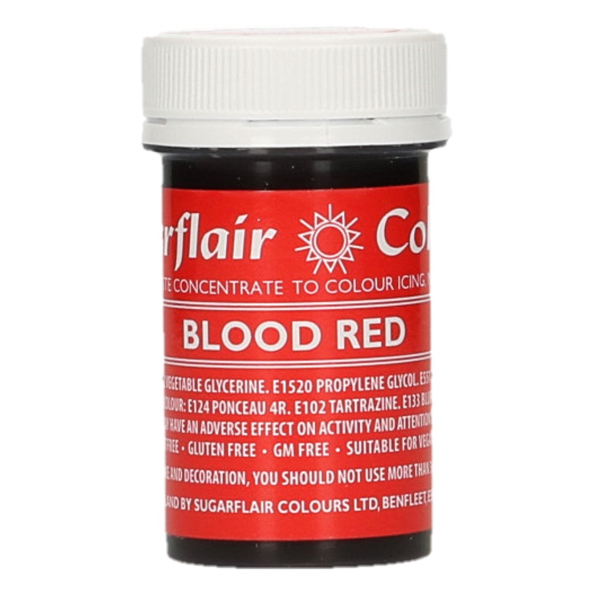Sugarflair Pâte Colorante - Blood Red - 25g