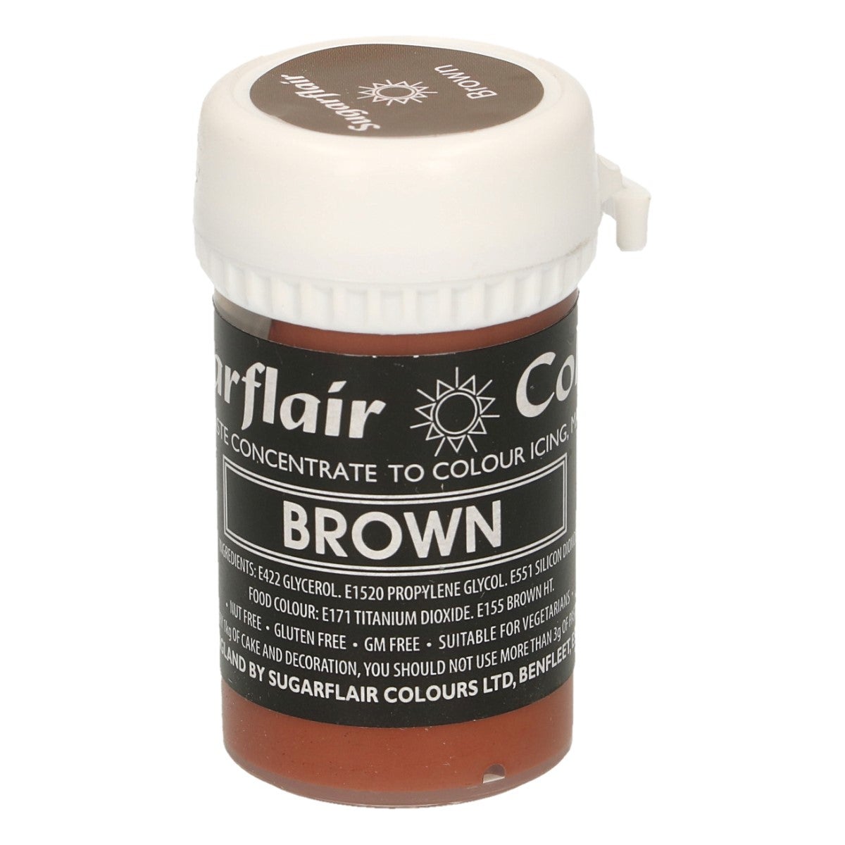 Sugarflair Colorant en Pâte Pastel MARRON 25g