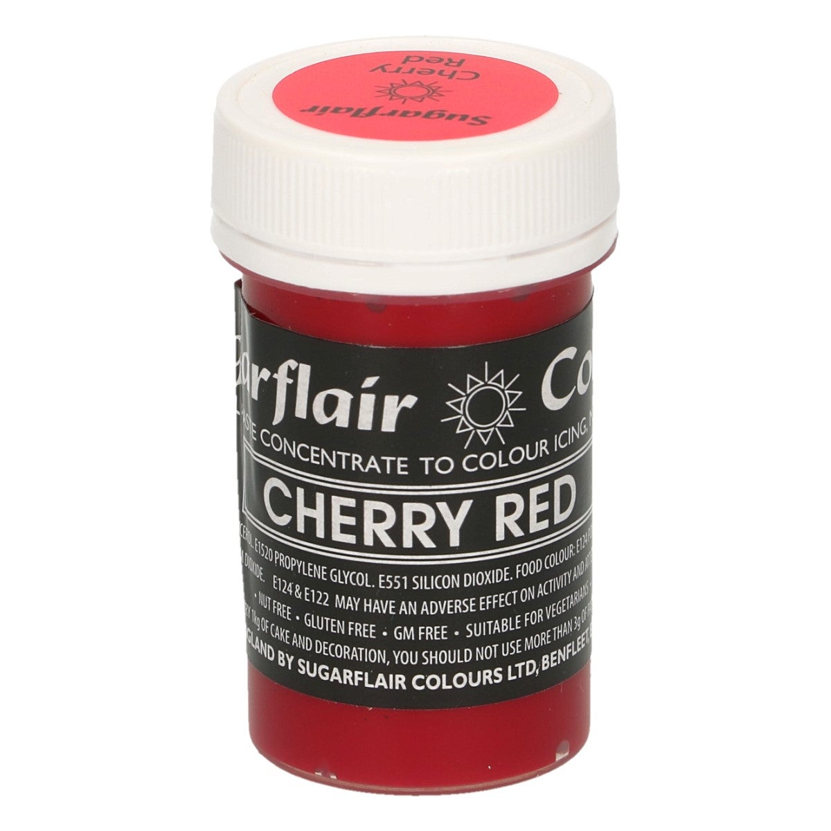 Sugarflair Colorant en Pâte Pastel ROUGE CERISE 25g
