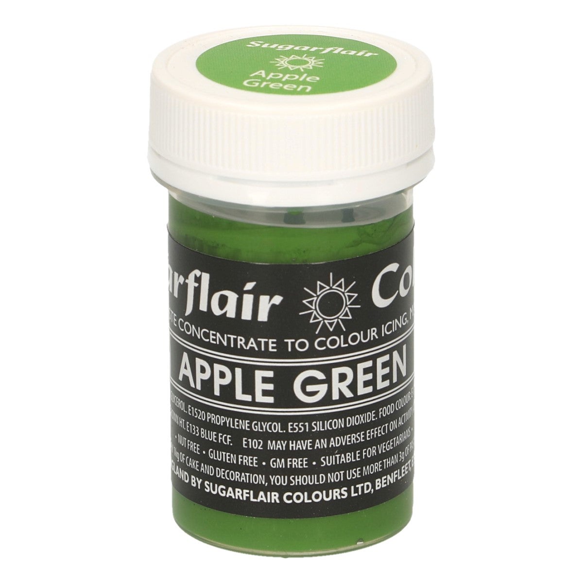 Sugarflair Colorant en Pâte Pastel VERT POMME, 25g