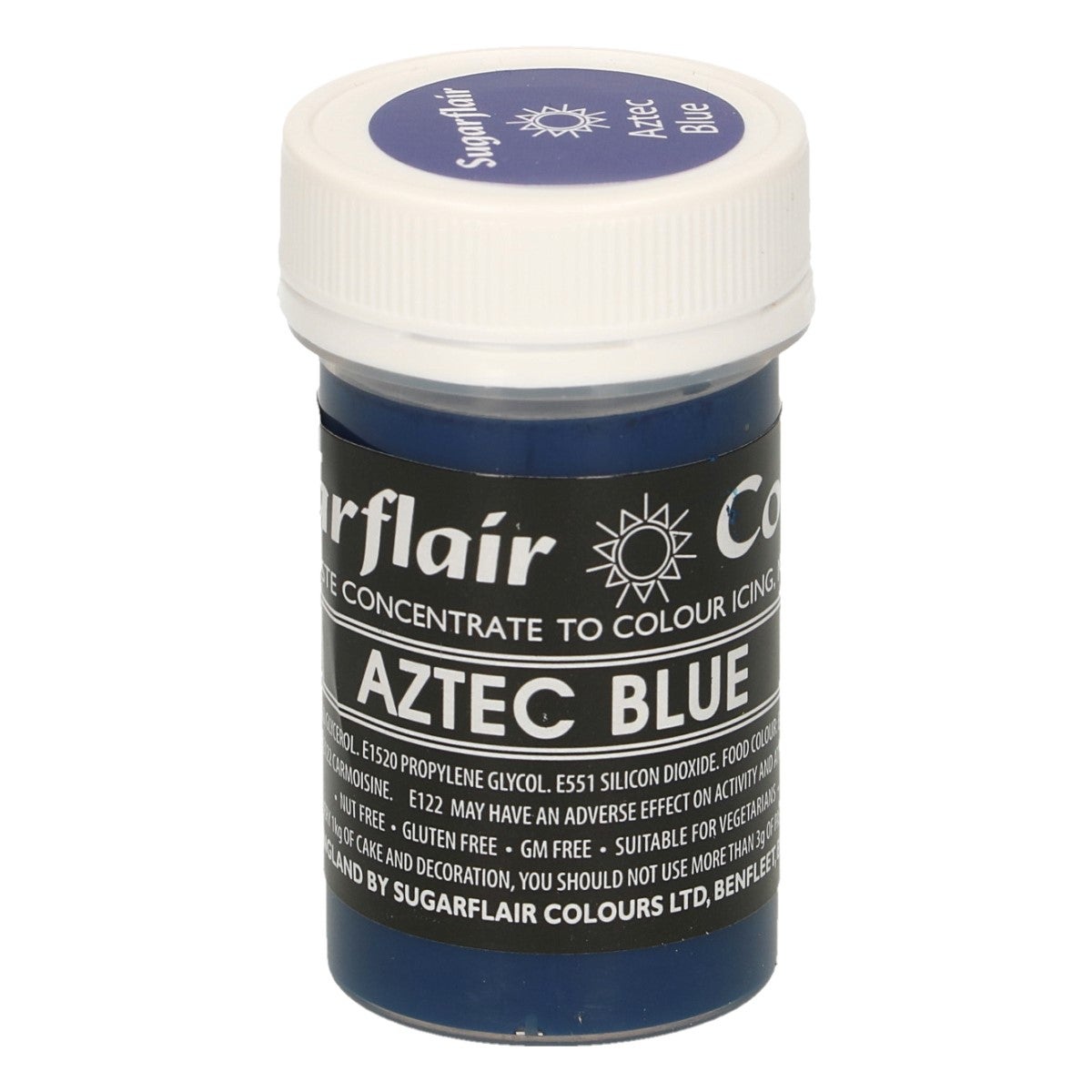 Sugarflair Colorant en Pâte Pastel BLEU AZTEQUE 25g