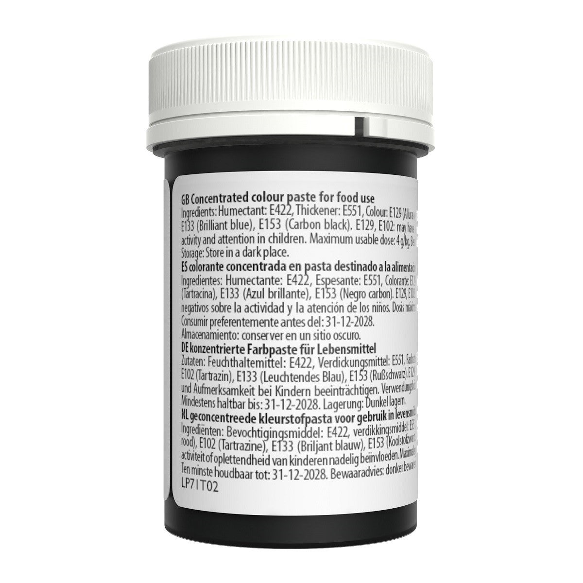 Sugarflair Pâte alimentaire colorée Pastel NOIR MINUIT 25g