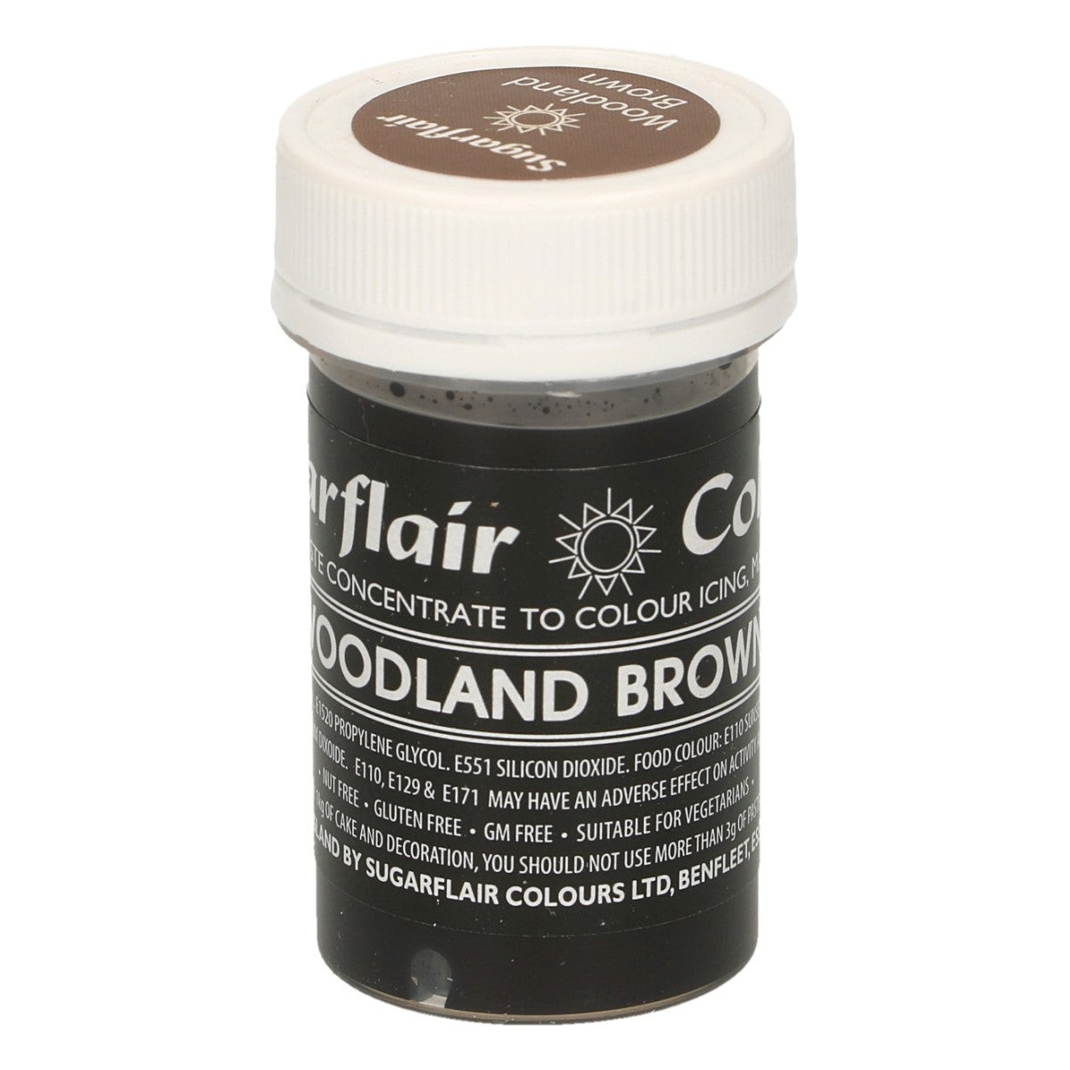 Sugarflair Pâte alimentaire colorée Pastel BRUN DES BOIS 25g