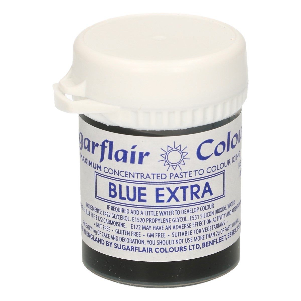 Sugarflair - Colorant Concentré Max en Pâte BLEU EXTRA, 42g