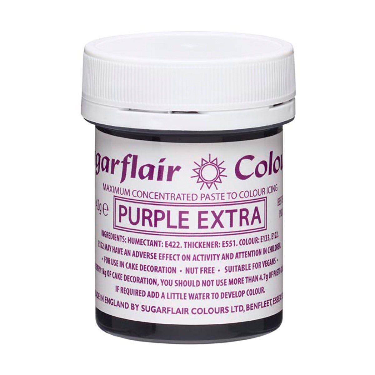 Sugarflair - Max Concentrate Paste Colour PURPLE EXTRA, 42g
