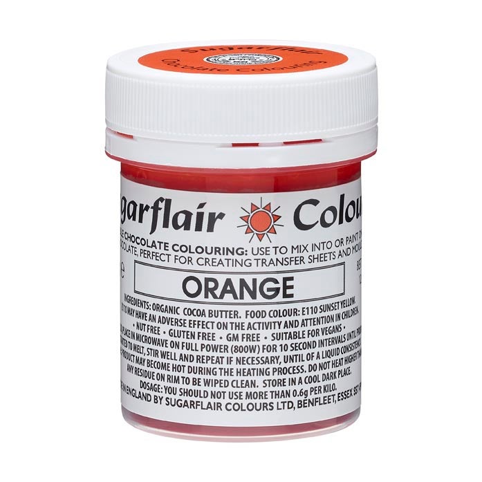 Sugarflair Colorant Chocolat - Orange -  35g
