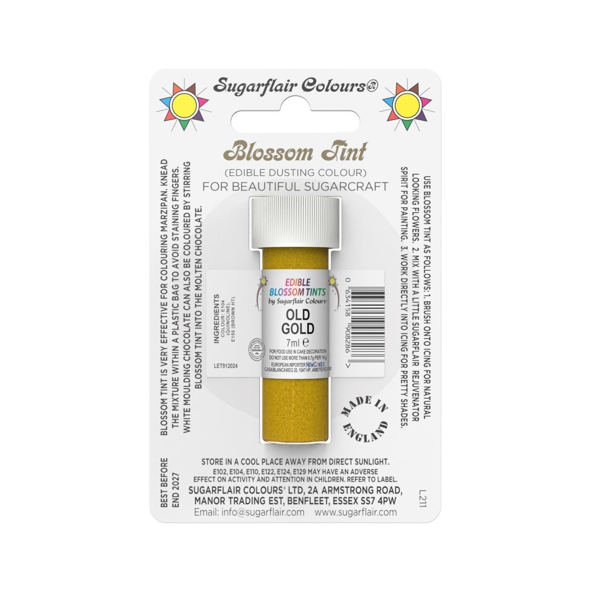 Sugarflair Poudre Colorée - Old Gold - 7mL