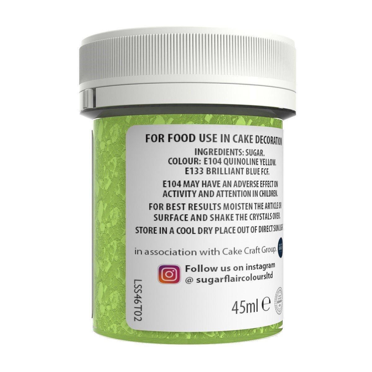 Sugarflair Sugar Crystals Lime Green 40 g