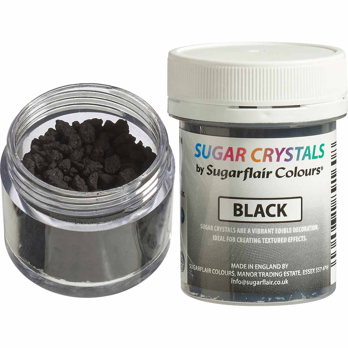 Les Sugar Crystals Sugarflair en couleur Black